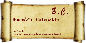 Budnár Celesztin névjegykártya